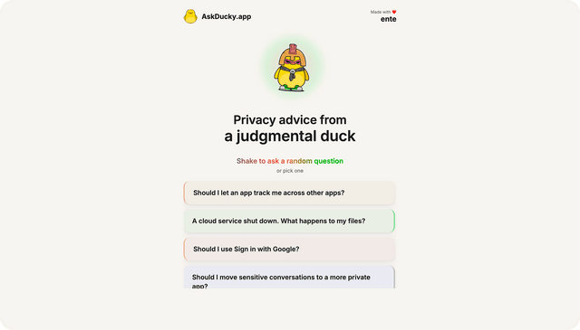 Ask Ducky
